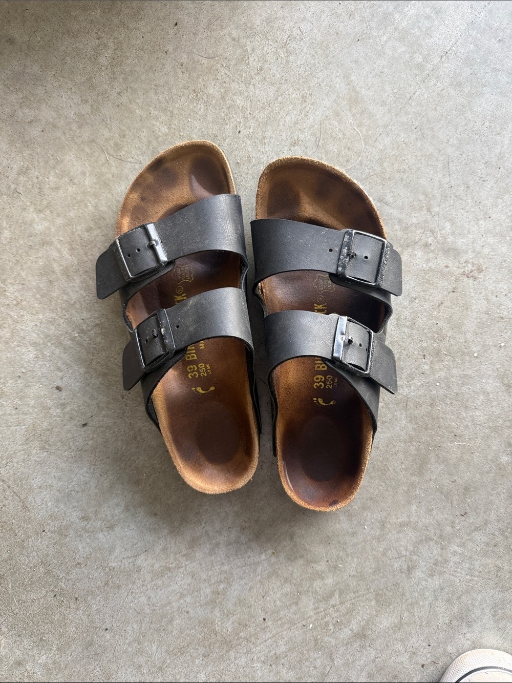 Birkenstock Double-Buckle Slide Sandals - Dark Brown